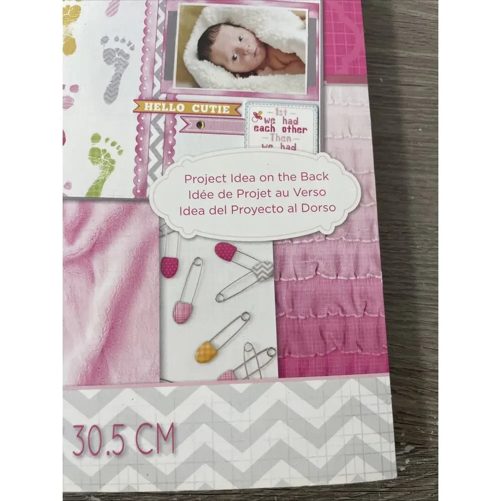 DCWV Baby Girl Scrapbooking paper #PS-005-00294